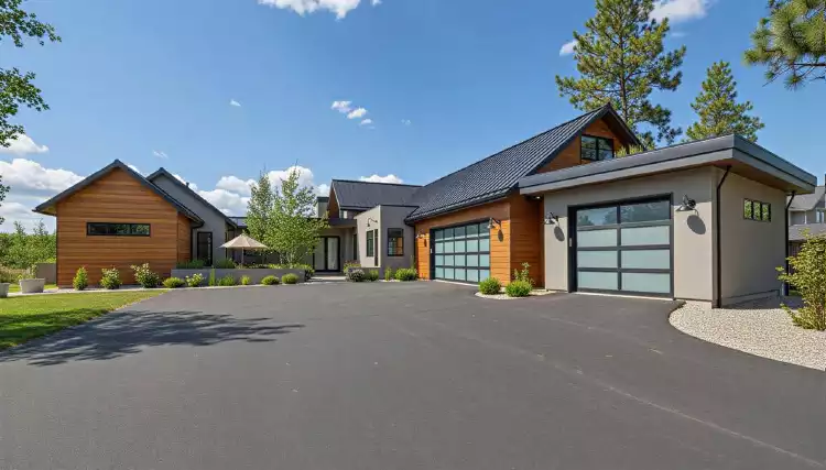 image of single story contemporary house plan 3054