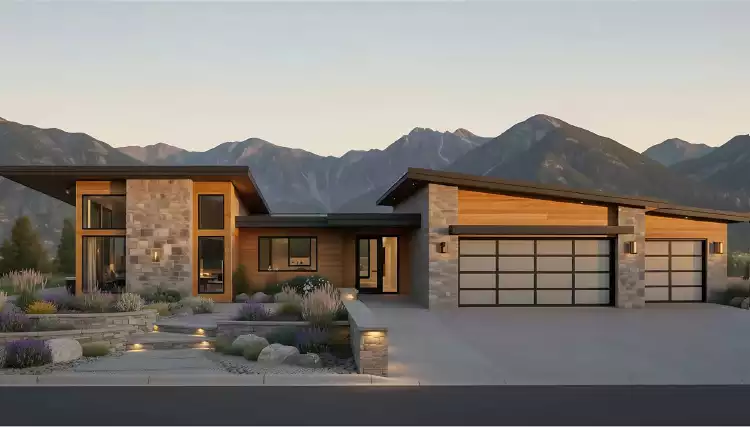 image of courtyard house plan 8576