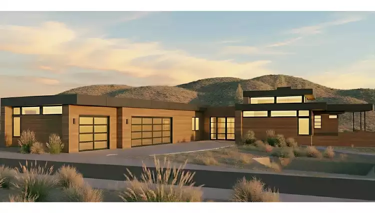 image of courtyard house plan 8577