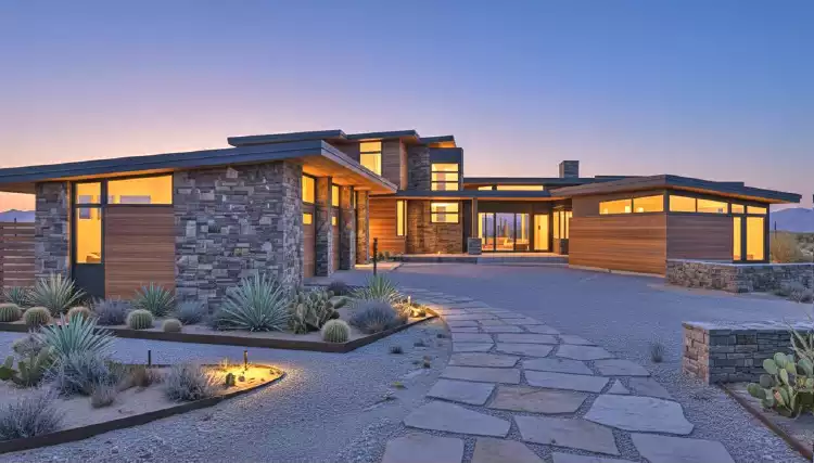 image of 2 story contemporary house plan 8597