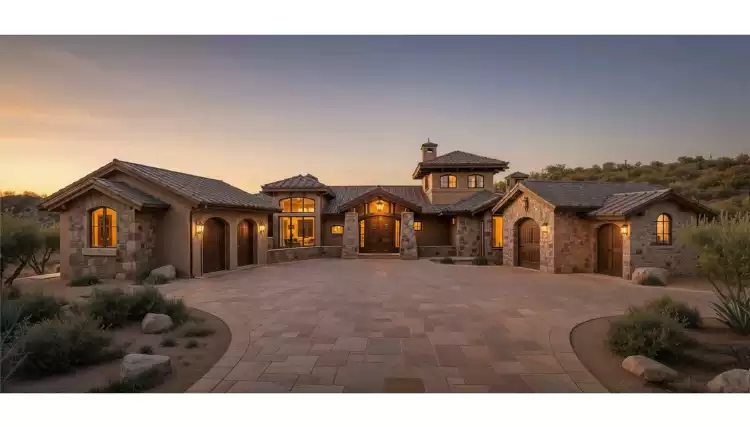 image of 2 story spanish house plan 9083