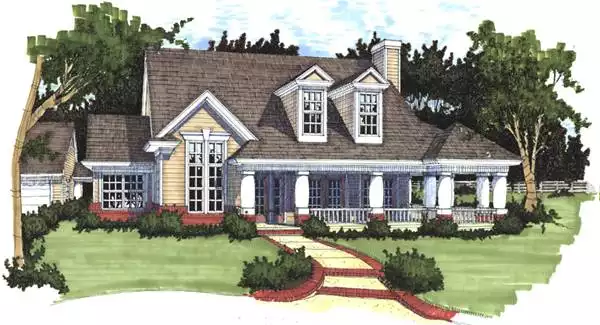image of colonial house plan 5775