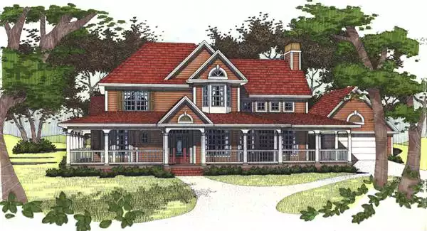 image of 2 story country house plan 5780