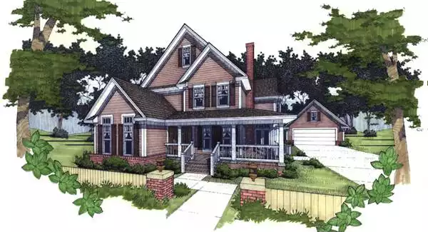 image of 2 story country house plan 5794