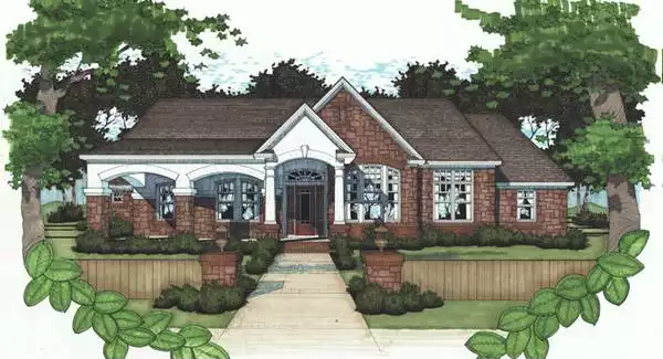 image of single story contemporary house plan 5796
