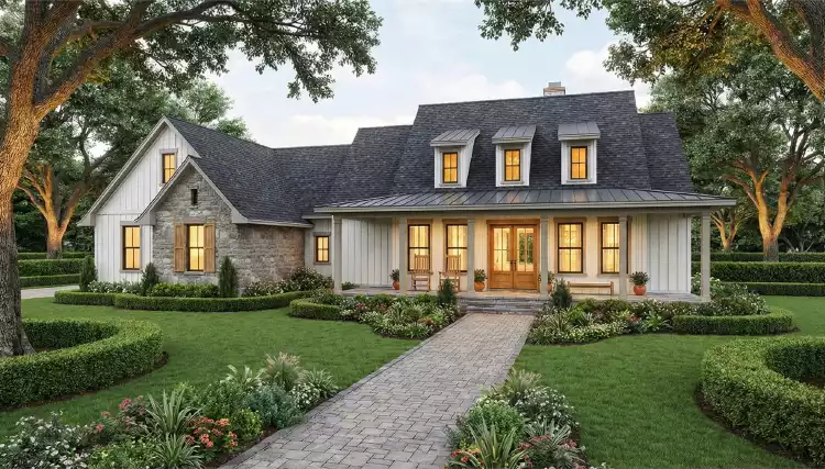 image of single story country house plan 10181