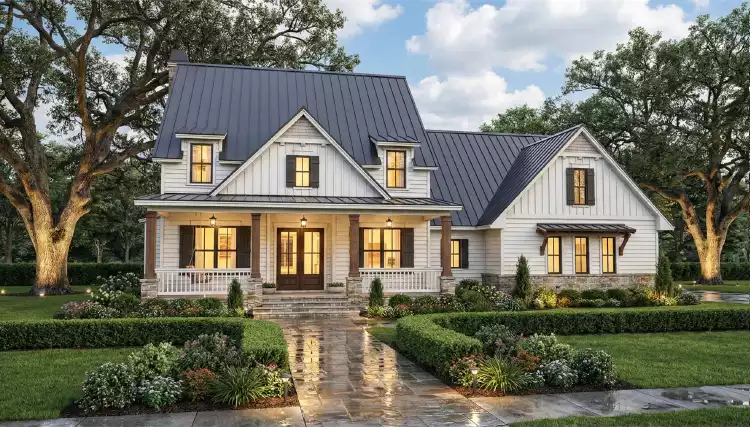 image of 2 story farmhouse plans with porches plan 6576