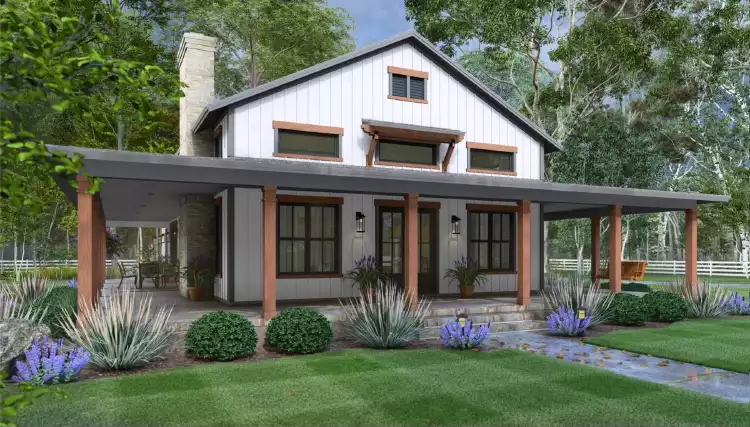 image of barndominium house plan 6685