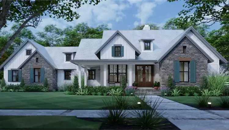 image of transitional house plan 7844