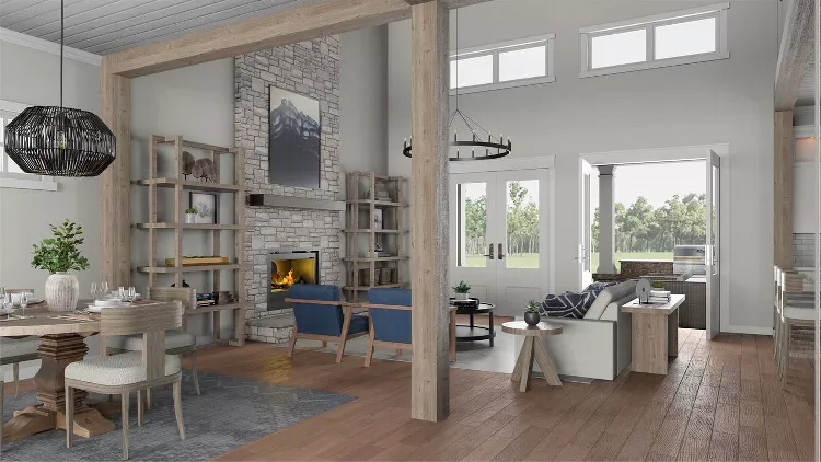 Two Story Modern Farmhouse Style House Plan 6576: The