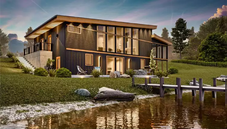 Heartwood 3 Bedroom Lake House Style House Plan 10330 - 10330