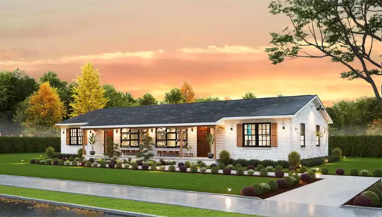 Shady Glen | Duplex Ranch Style House Plan 10995 - 10995