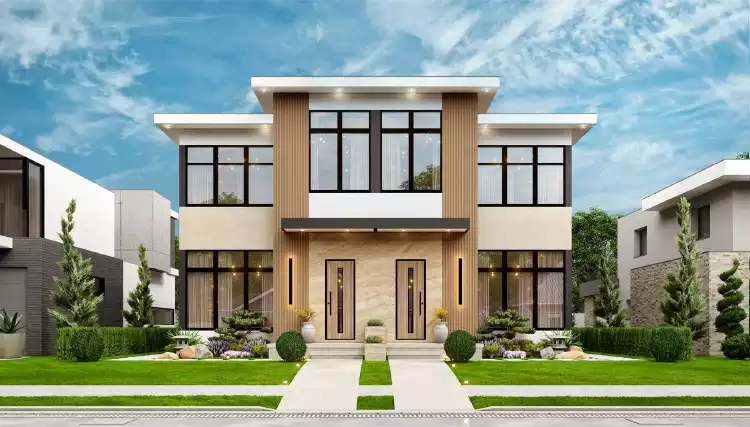 image of duplex house plan 11755