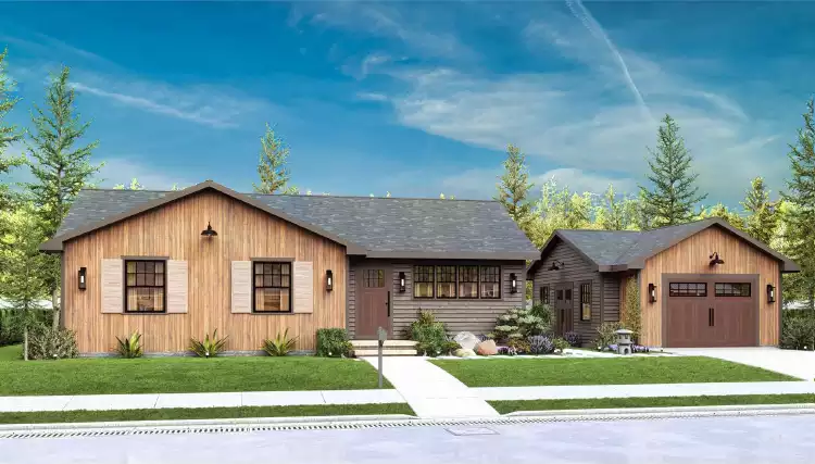 image of single story traditional house plan 12120
