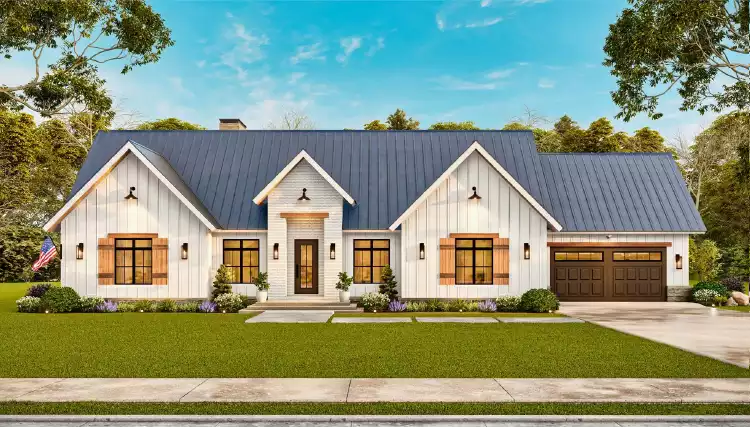 image of transitional house plan 12478