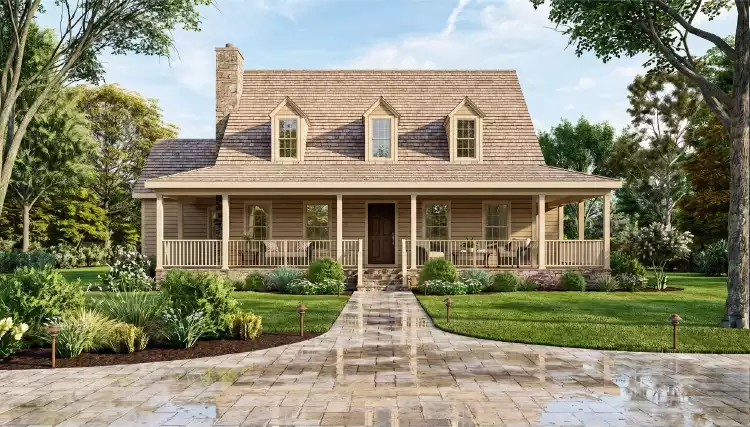 image of 2 story traditional house plan 12718