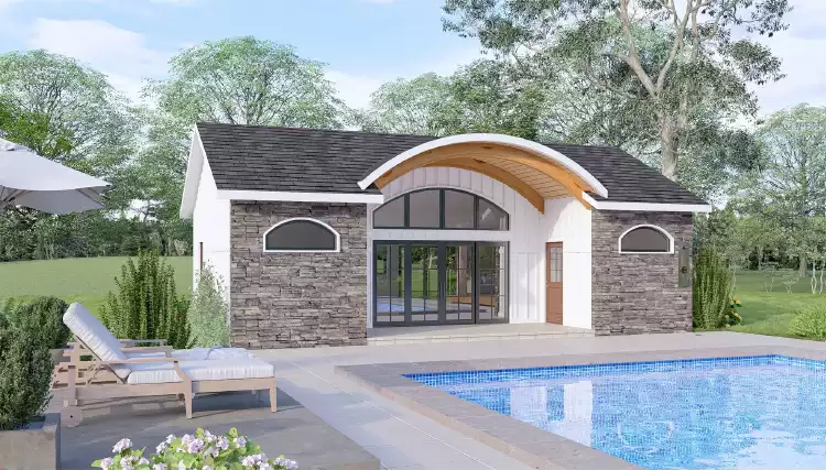 image of pool house plan 11753