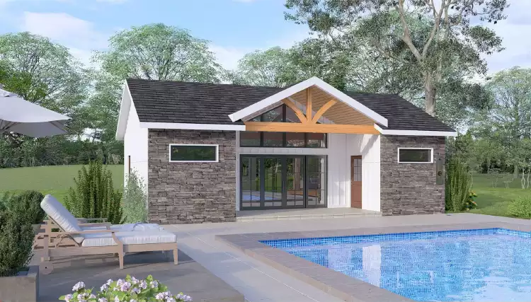 image of pool house plan 11760