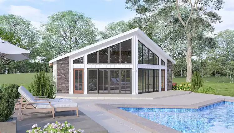 image of pool house plan 11765