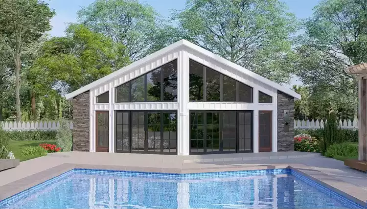 image of pool house plan 11767