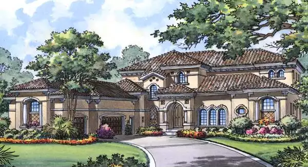 image of tuscan house plan 5494