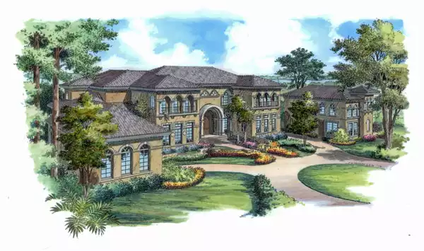 image of tuscan house plan 4936