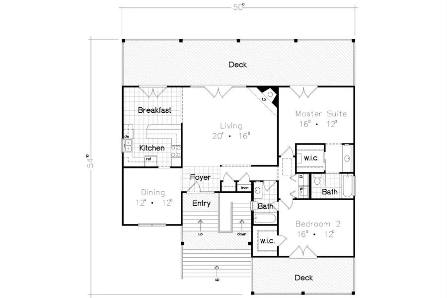 Stilt House Plan With Decks And Charm