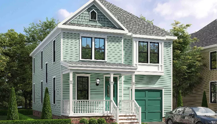 image of 2 story cottage house plan 8583