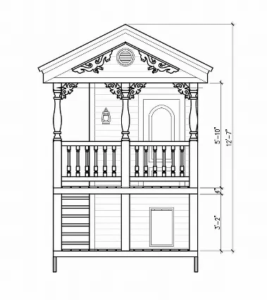 Two-Story playhouse and doghouse 9590
