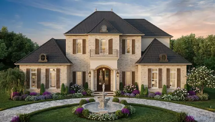 image of 2 story traditional house plan 6635