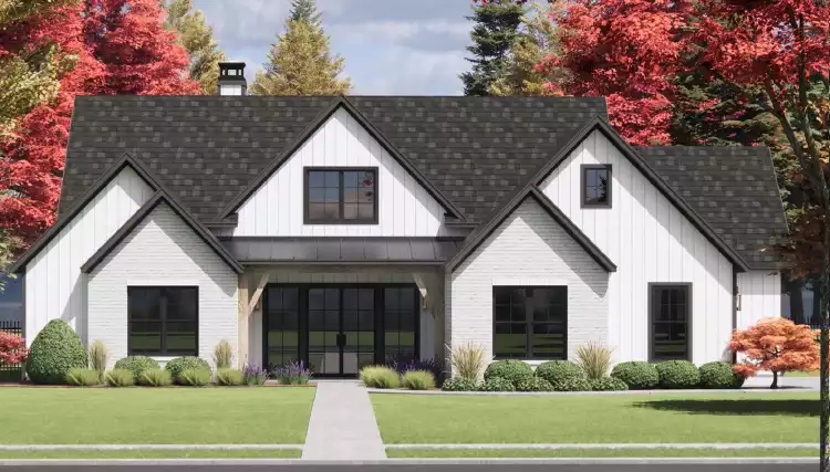 image of modern farmhouse plan 10100
