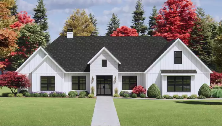 image of modern farmhouse plan 10101