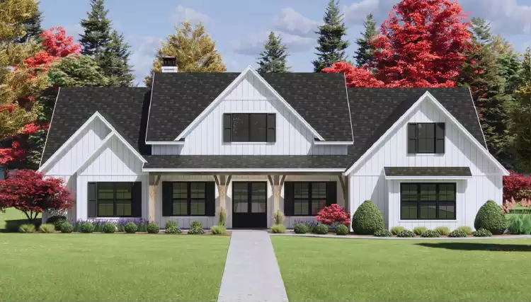 image of modern farmhouse plan 10105