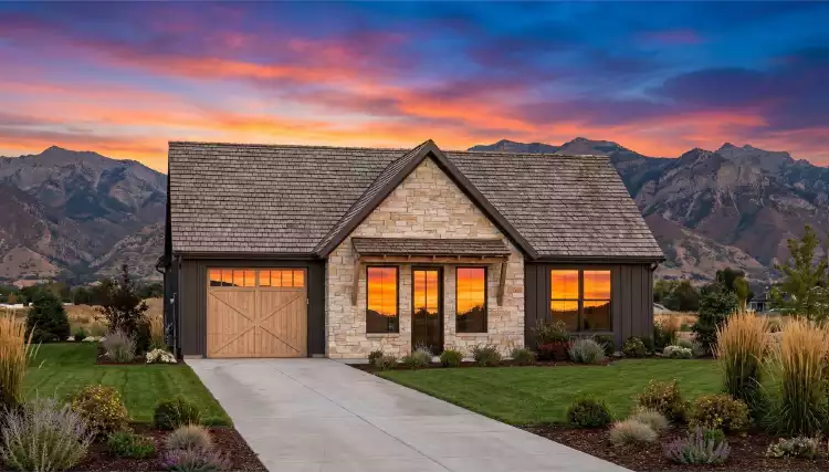 image of small modern farmhouse plan 10317