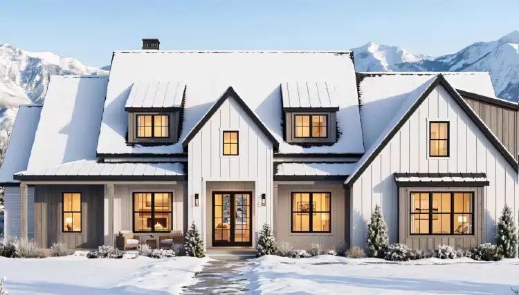 image of transitional house plan 12013