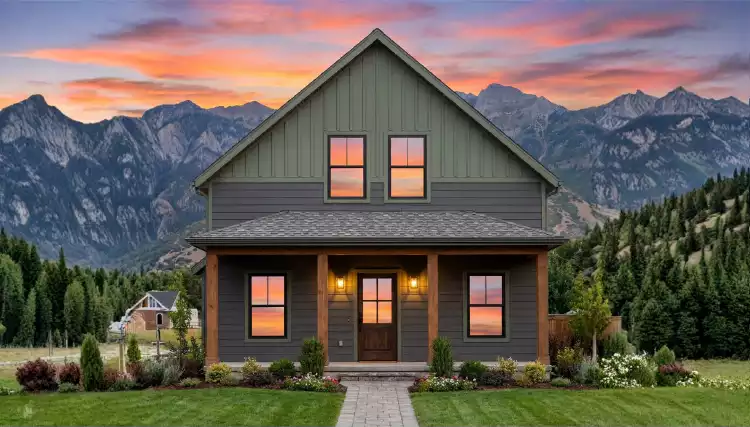 image of 2 story cottage house plan 12030