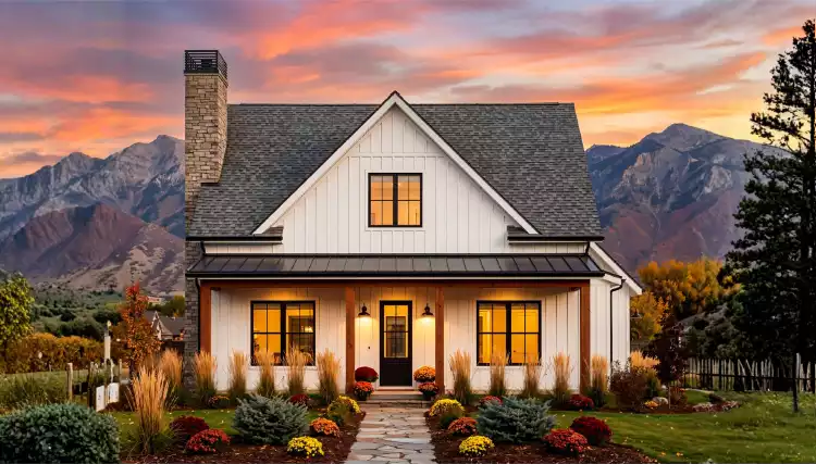 image of 2 story cottage house plan 12031