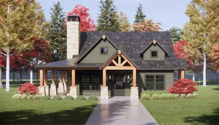 image of small ranch house plans with porches plan 12035