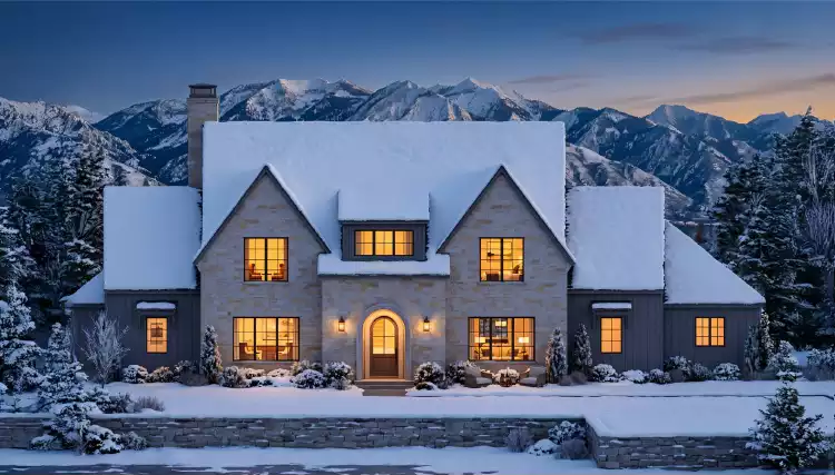 image of large cottage house plan 12042