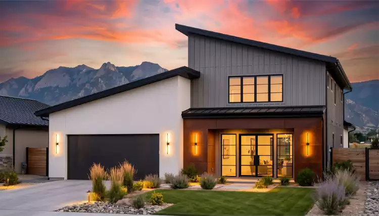 image of 2 story contemporary house plan 12158