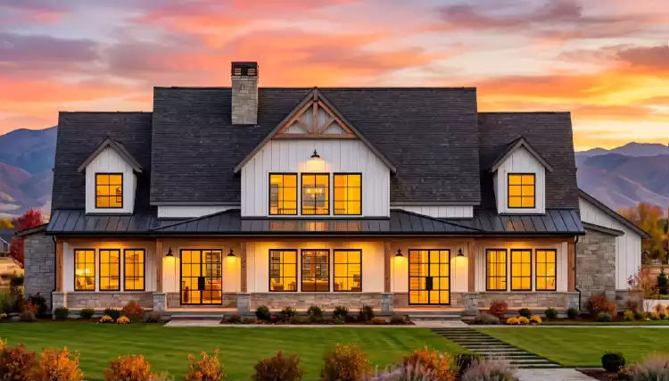 image of 2 story farmhouse plans with porches plan 4977