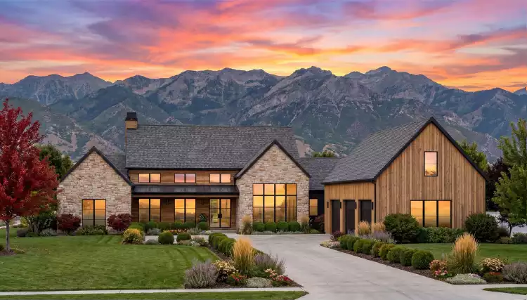 image of single story ranch house plan 4985