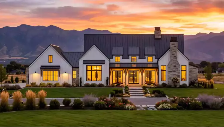 image of single story ranch house plan 6879