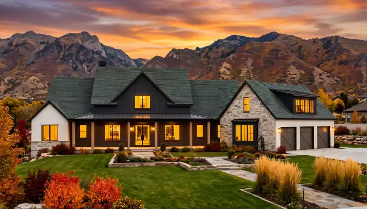 image of single story ranch house plan 7191