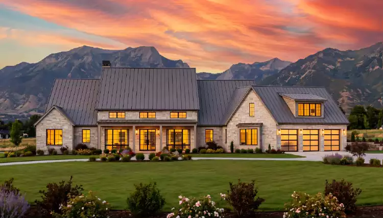 image of single story ranch house plan 7285