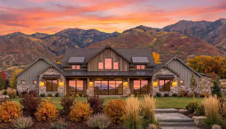 image of single story ranch house plan 7297