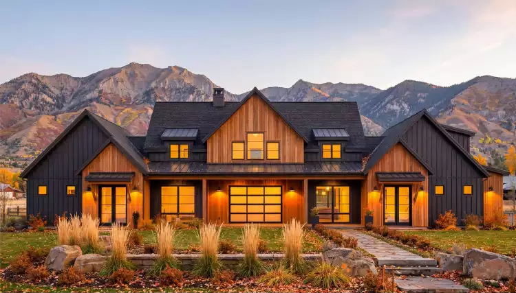 image of single story ranch house plan 7485