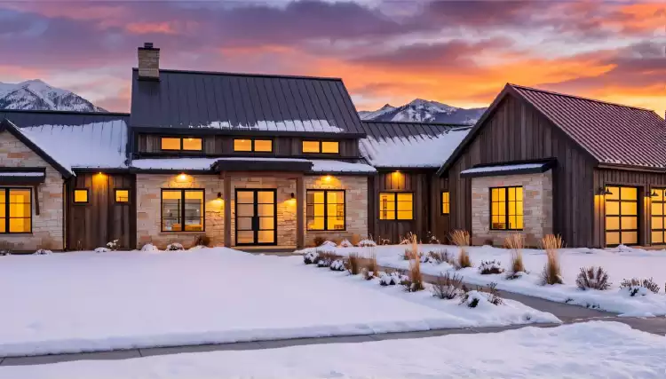 image of single story ranch house plan 8243