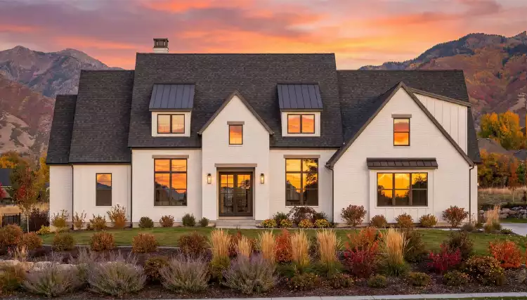 image of single story ranch house plan 9174