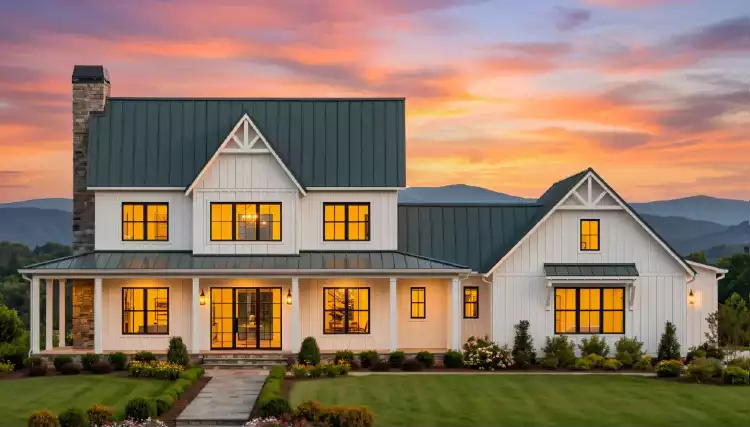 image of 2 story farmhouse plans with porches plan 9176